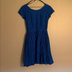 Blue lace dress
